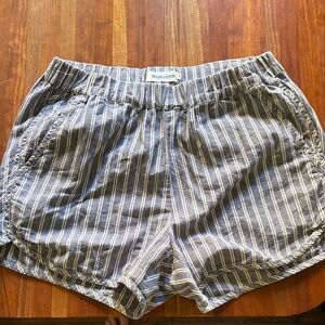 Taylor Stitch Blue Striped Women's Chambray shorts, XS